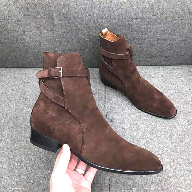Crossfit Male - Sepatu Boots Kulit Suede Sapi Asli