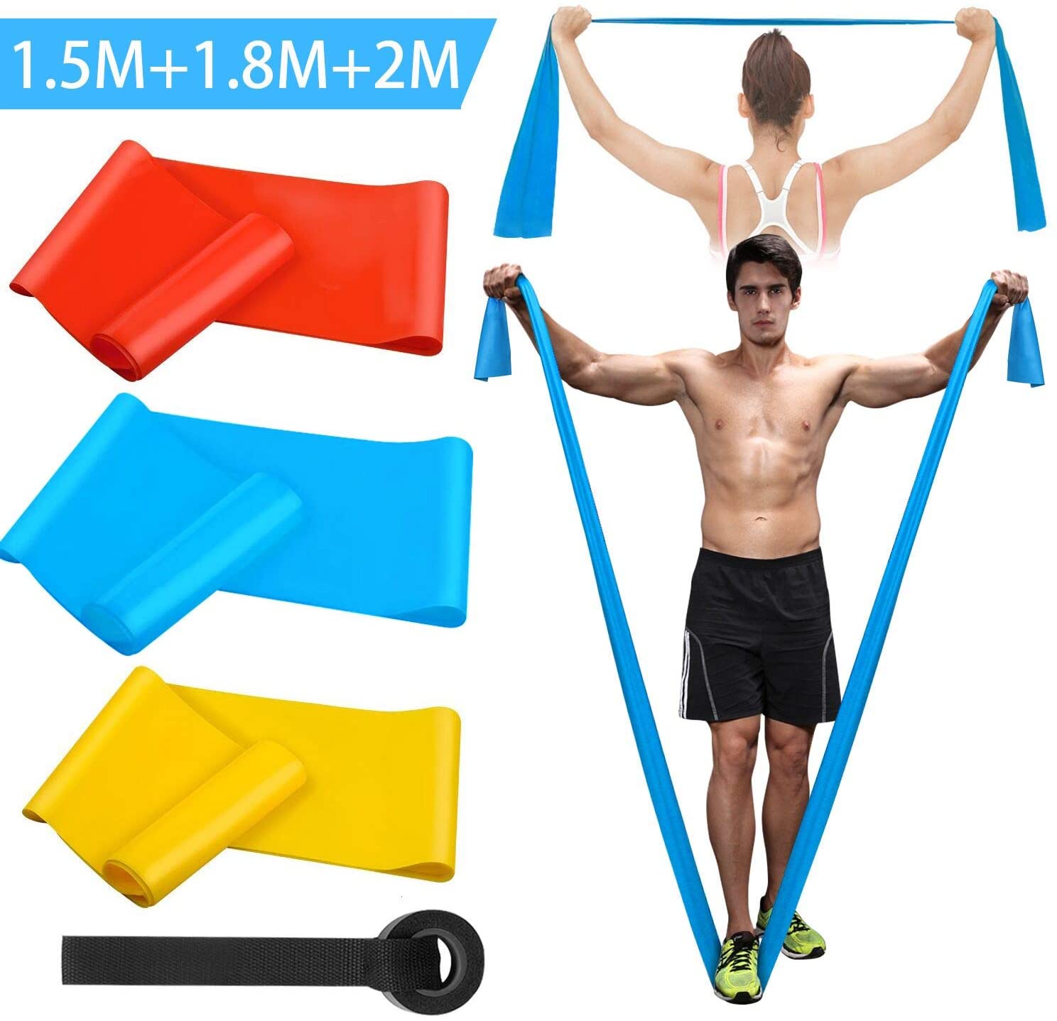 Crossfit Training Gear - Pita Kebugaran Elastis 4 Buah Pita