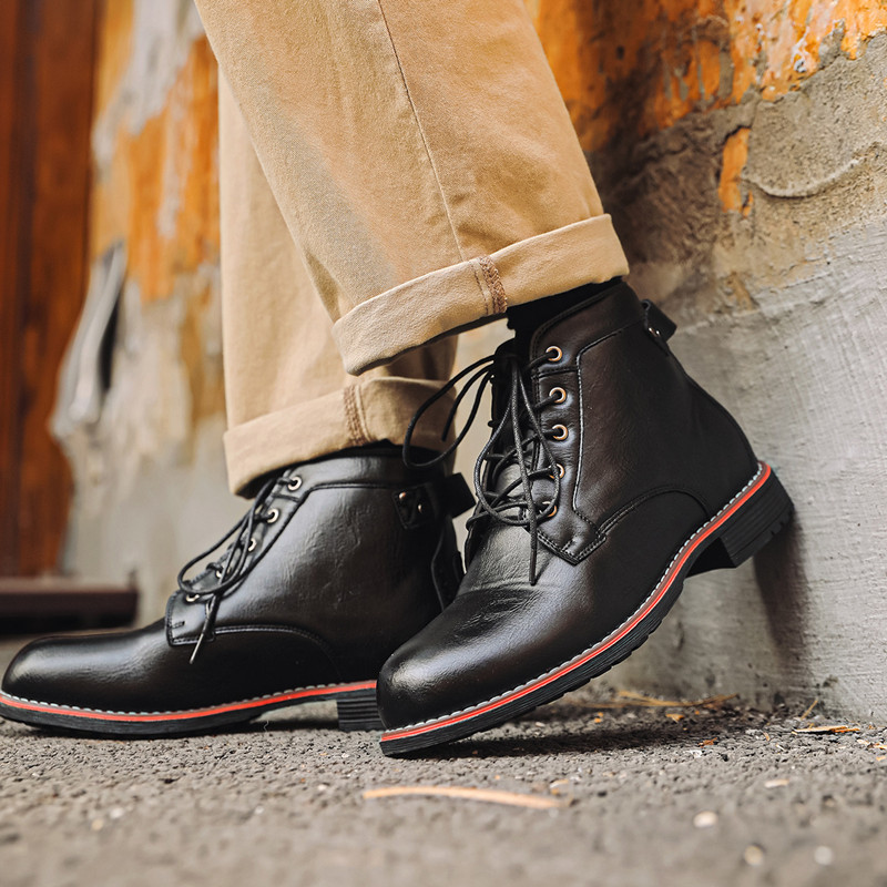 Sepatu Kulit Pria Mewah Retro  - Crossfit Male ulasan dan harga