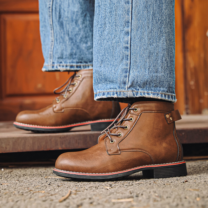 Sepatu Kulit Pria Mewah Retro  - Crossfit Male ulasan dan harga