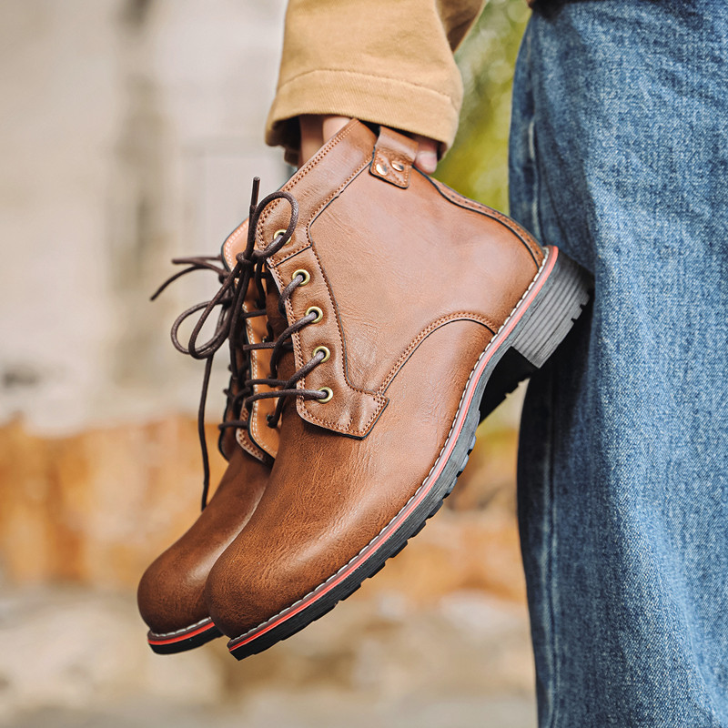 Sepatu Kulit Pria Mewah Retro  - Crossfit Male ulasan dan harga